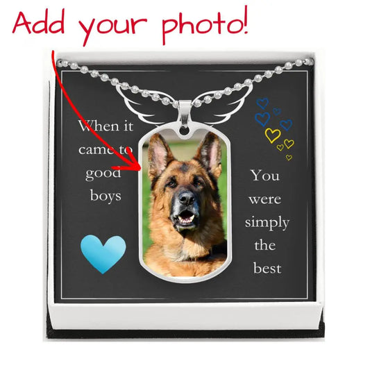 The Best Good Boy Dog Tag Necklace Luxury Dog Tag Necklace Military Chain / No Jewelry