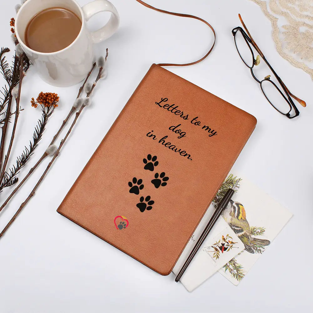 To My Dog In Heaven - Leather Journal - Graphic Journal - Accessory